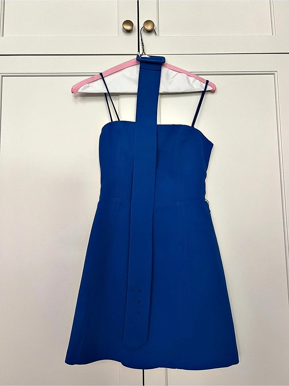 Amanda Uprichard Fae Dress Blue Mini Dress Size XS Like New